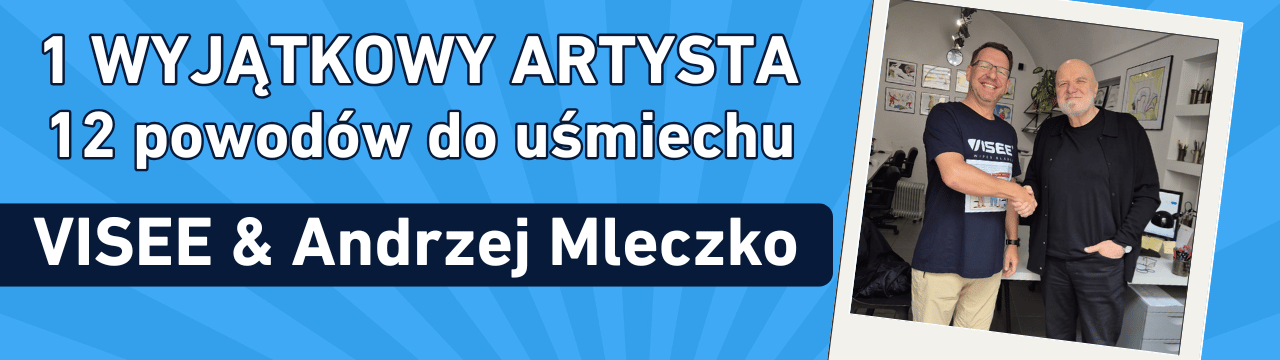 baner o współpracy visee & andrzej mleczko